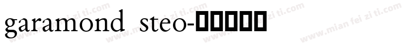 garamond steo字体转换